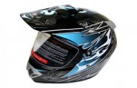 Закрытый шлем V370 с рисунком синий