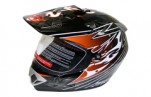 Закрытый шлем V370 с рисунком коричневый